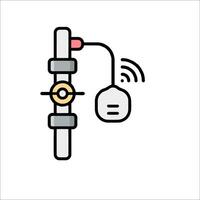 A wire connected to a device with a light vector