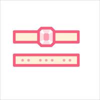 A pink belt with a diamond on it vector