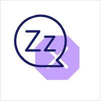 A purple and white logo with the word zzz in it vector