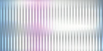 Trendy blue banner of ribbed glass effect. Iridescent plastic texture with striped overlay. Gradient background with holographic texture. illustration vector