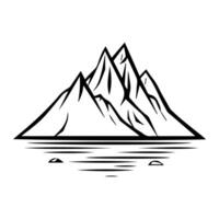 glacier icon or modern line symbol. line art and icon design with bold outline. Black and white Pixel Perfect minimalistic symbol isolated white background. Silhouette simple thin sign vector