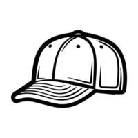 Sport cap icon or modern line symbol. line art and icon design with bold outline. Black and white Pixel Perfect minimalistic symbol isolated white background. Silhouette simple thin sign vector
