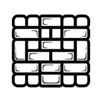 Tile icon or modern line symbol. line art and icon design with bold outline. Black and white Pixel Perfect minimalistic symbol isolated white background. Silhouette simple thin sign vector