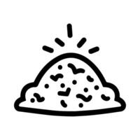 manure icon or modern line symbol. line art and icon design with bold outline. Black and white Pixel Perfect minimalistic symbol isolated white background. Silhouette simple thin sign vector