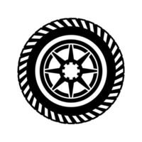 tire icon or modern line symbol. line art and icon design with bold outline. Black and white Pixel Perfect minimalistic symbol isolated white background. Silhouette simple thin sign vector