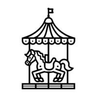 carousel icon or modern line symbol. line art and icon design with bold outline. Black and white Pixel Perfect minimalistic symbol isolated white background. Silhouette simple thin sign vector
