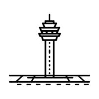 airport icon or modern line symbol. line art and icon design with bold outline. Black and white Pixel Perfect minimalistic symbol isolated white background. Silhouette simple thin sign vector