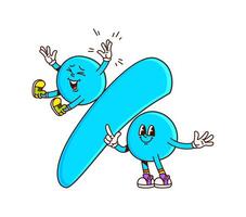 Math divide symbol groovy character on fitness vector