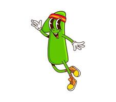 Math number one groovy character on fitness vector