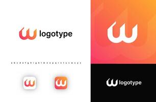 Sporty futuristic angular logo. Sharp geometric dynamic edges letter w. Minimalist innovative emblem for tech, game app, music, sport, design agency, digital space identity. illustration vector