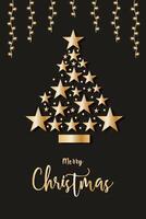 Colored Merry christmas and happy new year poster vector