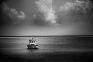 A boat is in the water photo