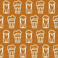 Beer glass icons Pattern background vector