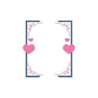 Decorative Heart Frame Illustration for Romantic Designs vector