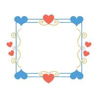 Colorful Heart Frame Design for Romantic Occasions vector