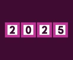 2025 Happy New Year Purple Design Elegant Abstract Illustration vector