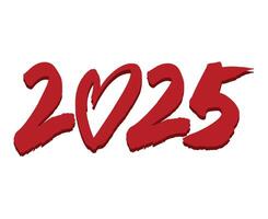 2025 Happy New Year Red Design Elegant Abstract Illustration vector