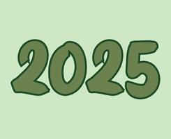 2025 Happy New Year Green Design Elegant Abstract Illustration vector