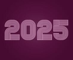 2025 Happy New Year Purple Design Abstract Elegant Illustration vector