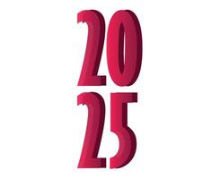 2025 Happy New Year Pink Design Elegant Abstract Illustration vector
