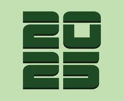 2025 Happy New Year Green Design Abstract Elegant Illustration vector