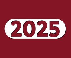 Happy New Year 2025 Abstract Number Design Symbol Illustration vector