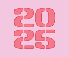 2025 Happy New Year Pink Design Abstract Elegant Illustration vector
