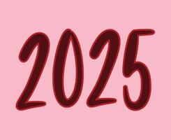 2025 Happy New Year Maroon Design Elegant Abstract Illustration vector