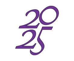 2025 Happy New Year Purple Design Elegant Abstract Illustration vector