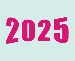 Happy New Year 2025 Abstract Pink Number Design Symbol Illustration vector
