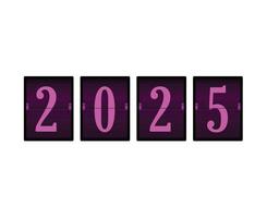 2025 Happy New Year Purple Counter Design Elegant Abstract Illustration vector