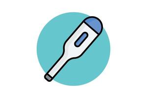 Thermometer icon. colored outline icon style. icon related to medical. health elements illustration vector