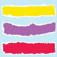 Colorful torn paper can be used for text backgrounds and other design needs. vector