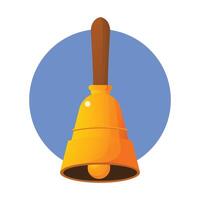Hand Bell handbell illustration in flat art style perfect for design element business and Christmas decoration template asset vector