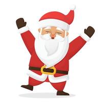 Santa Claus Chibi cute character free art flat design in cartoon style with smiling face perfect for merry Christmas and kids book asset design isolated vector