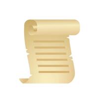 Old Paper parchment sheet free illustration in flat art style perfect for design element template asset vector