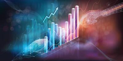 Abstract infographics on the topic of data analysis in the global economy and business strategy vector