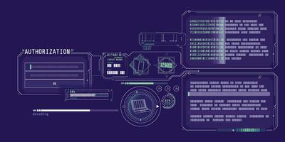 Data decryption program interface with authorization window. vector
