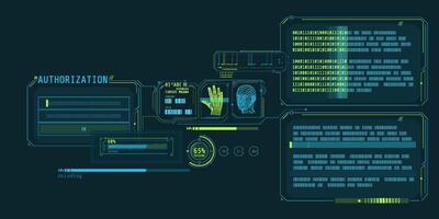 Data decoding program interface with authorization window. vector