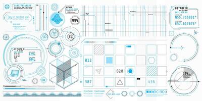 A set of thin elements on the topic of Data Control. vector