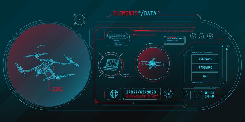 Design of the virtual interface of the drone protection program.