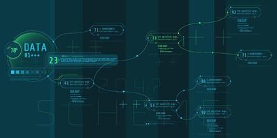 Composition of computer HUD interface with Coding Architecture. vector