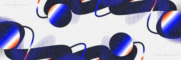 Modern and Futuristic Background with Waves, Gradient Shapes and Halftones. Suitable for Cover, Banner, Poster, or Landing Page Design vector