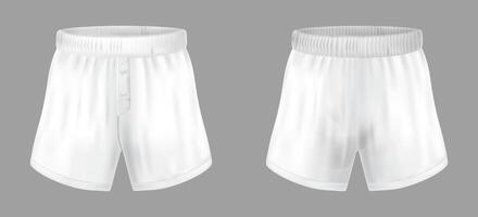 white shorts mockup design template vector