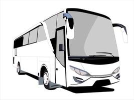 front view of the bus silhouette vector