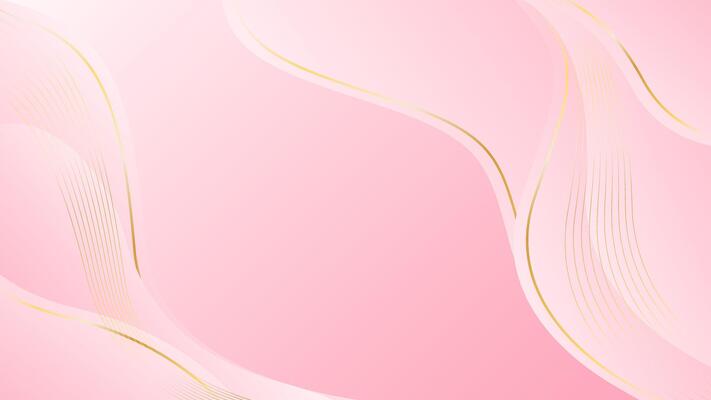 Elegant pink luxury background. Abstract wave dynamic wallpaper with gold lines. Template banner background for beauty products