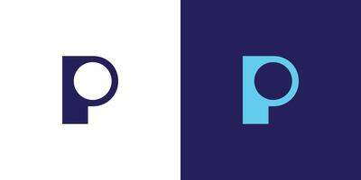 Modern and unique P logo design vector