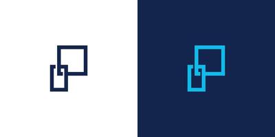 Modern and Unique link initial P logo design vector