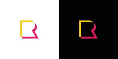 Modern and unique R logo design vector