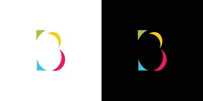 Modern and Unique B logo design 2 vector
